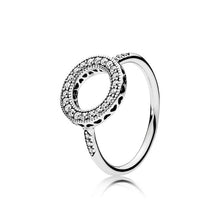 Load image into Gallery viewer, Crystal Silver Ring Charms Diy Big Transparent Cz Round Finger Ring For Women Diy Silver Jewelry Party Wedding Gift