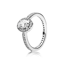 Load image into Gallery viewer, Crystal Silver Ring Charms Diy Big Transparent Cz Round Finger Ring For Women Diy Silver Jewelry Party Wedding Gift