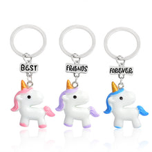 Load image into Gallery viewer, 2 pieces/set Best Friends Heart-Shaped Pendant Metal Necklace Cute Unicorn BEST BUDS Cartoon Children&#39;s Jewelry Accessories Gift