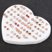 Load image into Gallery viewer, 12-36 Pair/Set Fashion Women Lady Round Star Rhinestone Crystal Flower Ear Stud Earring Jewelry