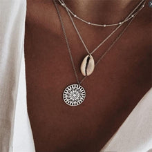 Load image into Gallery viewer, FAMSHIN Bohemian Multi layer Pendant Necklaces For Women Fashion Golden Geometric Charm Chains Necklace Wholesale Jewelry New