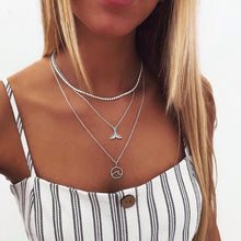 Load image into Gallery viewer, FAMSHIN Bohemian Multi layer Pendant Necklaces For Women Fashion Golden Geometric Charm Chains Necklace Wholesale Jewelry New