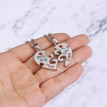 Load image into Gallery viewer, 2 pieces / set Fashion Best Friend Stitching Pendant Necklace Rainbow Broken Heart Necklace Female Children BFF Friendship Gift