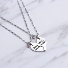 Load image into Gallery viewer, 2 pieces / set Fashion Best Friend Stitching Pendant Necklace Rainbow Broken Heart Necklace Female Children BFF Friendship Gift