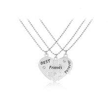 Load image into Gallery viewer, 2 pieces / set Fashion Best Friend Stitching Pendant Necklace Rainbow Broken Heart Necklace Female Children BFF Friendship Gift