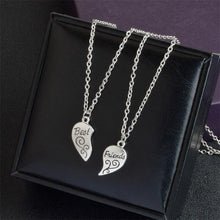 Load image into Gallery viewer, 2 pieces / set Fashion Best Friend Stitching Pendant Necklace Rainbow Broken Heart Necklace Female Children BFF Friendship Gift