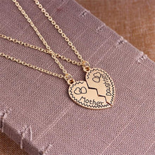 Load image into Gallery viewer, 2 pieces / set Fashion Best Friend Stitching Pendant Necklace Rainbow Broken Heart Necklace Female Children BFF Friendship Gift