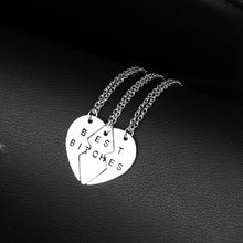 Load image into Gallery viewer, 2 pieces / set Fashion Best Friend Stitching Pendant Necklace Rainbow Broken Heart Necklace Female Children BFF Friendship Gift