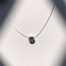 Load image into Gallery viewer, Choker Invisible Fish Line Crystal Necklace Pendants Neck Zircon Women Clavicle Chain Lady Feminino Collar