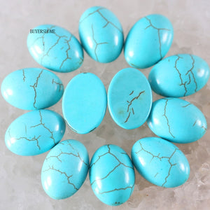 10Pcs Oval 13x18MM CAB Cabochon Natural Stones Beads Lapis Carnelian Howlite Crystal Opal For Jewelry Making Bracelet Earrings