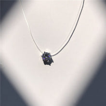 Load image into Gallery viewer, SUMENG New Personality Fashion Square Imitation Pearl Crystal Zircon Necklace Invisible Transparent Fishing Line Necklace Women