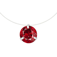 Load image into Gallery viewer, SUMENG New Personality Fashion Square Imitation Pearl Crystal Zircon Necklace Invisible Transparent Fishing Line Necklace Women