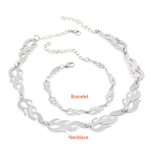 SG Punk Thorns Necklace Padlock Barbed Wire Bramble Lock Rock Chain Bracelet Oorbellen Hip Hop Collar Lady Girl Fashion Jewelry