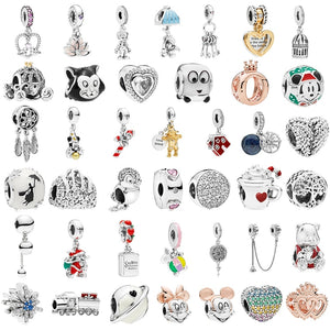 2019 New Special Mickey Train Love Crown Dreamcatcher Charms Beads fit Pandora Bracelet Necklace Women DIY Jewelry Accessories