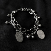 Load image into Gallery viewer, HZ 2019 Cool Lock Cross Punk Rock Chain Adjustable Bracelet Long Chain Silver Alloy Stainless Metal Line for Women Jewelry Party