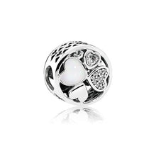 Load image into Gallery viewer, Hot Sale Silver Beads Hollow Gift Box Flower Bow Crystal Glaze Bead For 925 Original Pandora Charm Bracelets &amp; Bangles Jewelry