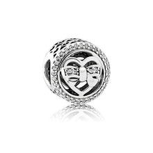 Load image into Gallery viewer, Hot Sale Silver Beads Hollow Gift Box Flower Bow Crystal Glaze Bead For 925 Original Pandora Charm Bracelets &amp; Bangles Jewelry