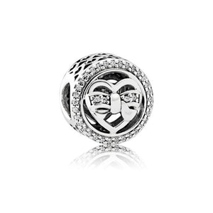 Hot Sale Silver Beads Hollow Gift Box Flower Bow Crystal Glaze Bead For 925 Original Pandora Charm Bracelets & Bangles Jewelry
