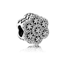 Load image into Gallery viewer, Hot Sale Silver Beads Hollow Gift Box Flower Bow Crystal Glaze Bead For 925 Original Pandora Charm Bracelets &amp; Bangles Jewelry