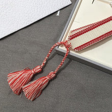 Load image into Gallery viewer, Fashion Brand Style Fabric Bangle DIY logo Hand-Embroidery Stripe Cotton Weaving Bracelets For Women