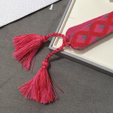 Load image into Gallery viewer, Fashion Brand Style Fabric Bangle DIY logo Hand-Embroidery Stripe Cotton Weaving Bracelets For Women