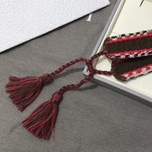 Load image into Gallery viewer, Fashion Brand Style Fabric Bangle DIY logo Hand-Embroidery Stripe Cotton Weaving Bracelets For Women