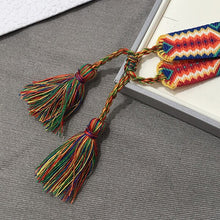 Load image into Gallery viewer, Fashion Brand Style Fabric Bangle DIY logo Hand-Embroidery Stripe Cotton Weaving Bracelets For Women