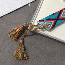 Load image into Gallery viewer, Fashion Brand Style Fabric Bangle DIY logo Hand-Embroidery Stripe Cotton Weaving Bracelets For Women
