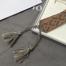 Load image into Gallery viewer, Fashion Brand Style Fabric Bangle DIY logo Hand-Embroidery Stripe Cotton Weaving Bracelets For Women