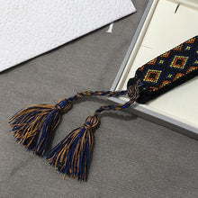Load image into Gallery viewer, Fashion Brand Style Fabric Bangle DIY logo Hand-Embroidery Stripe Cotton Weaving Bracelets For Women