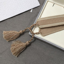 Load image into Gallery viewer, Fashion Brand Style Fabric Bangle DIY logo Hand-Embroidery Stripe Cotton Weaving Bracelets For Women