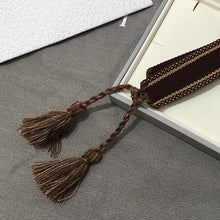 Load image into Gallery viewer, Fashion Brand Style Fabric Bangle DIY logo Hand-Embroidery Stripe Cotton Weaving Bracelets For Women