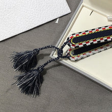Load image into Gallery viewer, Fashion Brand Style Fabric Bangle DIY logo Hand-Embroidery Stripe Cotton Weaving Bracelets For Women