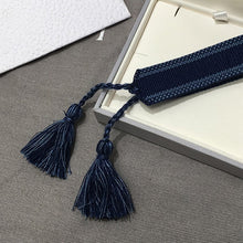 Load image into Gallery viewer, Fashion Brand Style Fabric Bangle DIY logo Hand-Embroidery Stripe Cotton Weaving Bracelets For Women