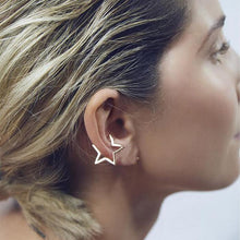 Load image into Gallery viewer, SMJEL Bohemian Vintage Earrings Jewelry Leaf Geometric Round Stud Earrings for Women Simple Bar Leaf Earing Ear Climber Girls