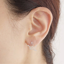 Load image into Gallery viewer, SMJEL Bohemian Vintage Earrings Jewelry Leaf Geometric Round Stud Earrings for Women Simple Bar Leaf Earing Ear Climber Girls