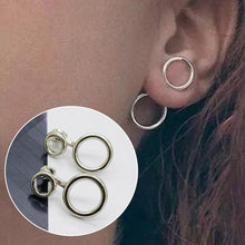 Load image into Gallery viewer, SMJEL Bohemian Vintage Earrings Jewelry Leaf Geometric Round Stud Earrings for Women Simple Bar Leaf Earing Ear Climber Girls