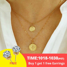 Load image into Gallery viewer, 17KM Boho Gold Necklaces Pendants For Women Vintage Y Lock Moon Pearl Star Necklace 2019 Female Collar Choker Fashion Jewelry