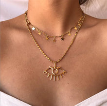 Load image into Gallery viewer, 17KM Boho Gold Necklaces Pendants For Women Vintage Y Lock Moon Pearl Star Necklace 2019 Female Collar Choker Fashion Jewelry