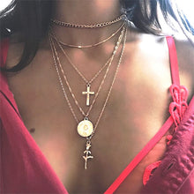 Load image into Gallery viewer, 17KM Boho Gold Necklaces Pendants For Women Vintage Y Lock Moon Pearl Star Necklace 2019 Female Collar Choker Fashion Jewelry