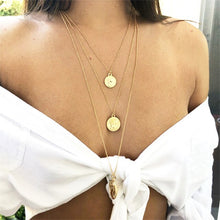 Load image into Gallery viewer, 17KM Boho Gold Necklaces Pendants For Women Vintage Y Lock Moon Pearl Star Necklace 2019 Female Collar Choker Fashion Jewelry