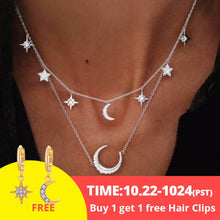 Load image into Gallery viewer, 17KM Boho Gold Necklaces Pendants For Women Vintage Y Lock Moon Pearl Star Necklace 2019 Female Collar Choker Fashion Jewelry