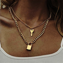 Load image into Gallery viewer, 17KM Boho Gold Necklaces Pendants For Women Vintage Y Lock Moon Pearl Star Necklace 2019 Female Collar Choker Fashion Jewelry