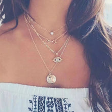 Load image into Gallery viewer, 17KM Boho Gold Necklaces Pendants For Women Vintage Y Lock Moon Pearl Star Necklace 2019 Female Collar Choker Fashion Jewelry