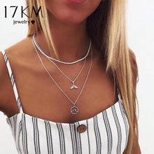 Load image into Gallery viewer, 17KM Boho Gold Necklaces Pendants For Women Vintage Y Lock Moon Pearl Star Necklace 2019 Female Collar Choker Fashion Jewelry