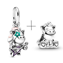 Load image into Gallery viewer, BAOPON 2Pcs/lot Cartoon Mickey Minnie Beads Fits Pandora Bracelet Necklace DIY Making Charms Bracelet For Women Jewelry Gifts