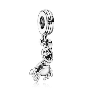 BAOPON 2Pcs/lot Cartoon Mickey Minnie Beads Fits Pandora Bracelet Necklace DIY Making Charms Bracelet For Women Jewelry Gifts