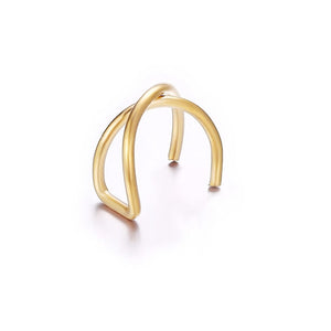 Modyle 5Pcs/Set 2019 fashion Ear Cuffs Gold Leaf Ear Cuff Clip Earrings for women Climbers No Piercing Fake Cartilage Earring