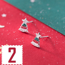 Load image into Gallery viewer, Trusta 2019 100% 925 Real Sterling Silver Fashion Women&#39;s Jewelry Sweet Christmas Stud Earring Gift For Girls Teens  Lady DA01