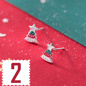 Trusta 2019 100% 925 Real Sterling Silver Fashion Women's Jewelry Sweet Christmas Stud Earring Gift For Girls Teens  Lady DA01